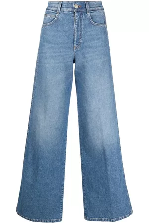 Stella McCartney Logo-tape wide-leg jeans