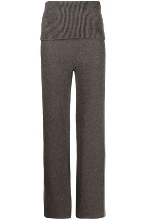 OFF-WHITE Languid straight leg knitted trousers