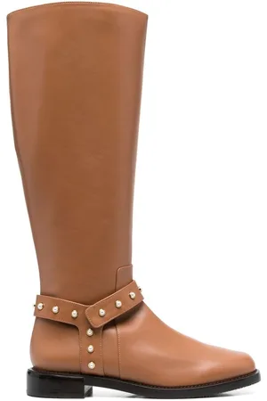 Stuart Weitzman Studded knee-high leather boots