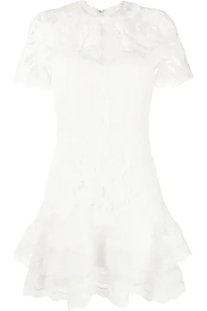 Simkhai Lace-panelled crepe dress