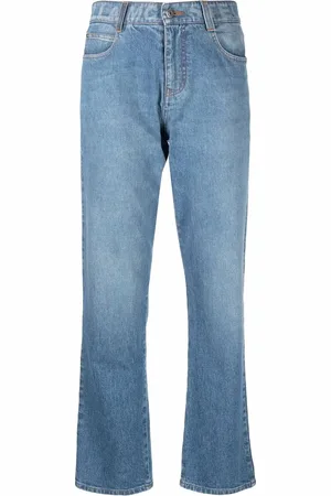 Stella McCartney Salt & Pepper Logo slim-cut jeans