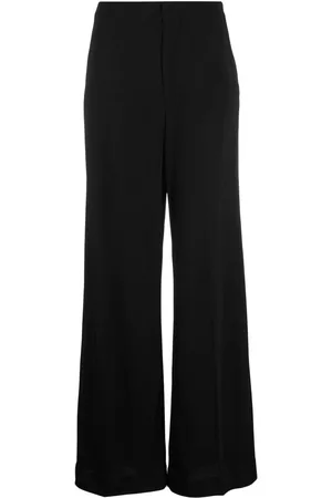Maison Margiela Pressed-crease four-stitch palazzo trousers