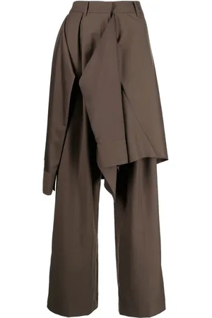 GOEN.J Layered shirt raw-cut trousers