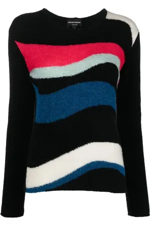 Emporio Armani Abstract-pattern knit jumper