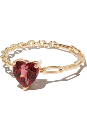 YVONNE LÉON 18kt yellow rhodolite heart ring