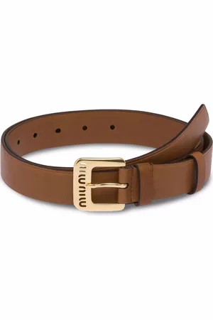 Miu Miu Cut-out logo leather belt