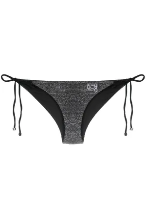 Karl Lagerfeld Ikon lurex tie-fastening bikini bottoms
