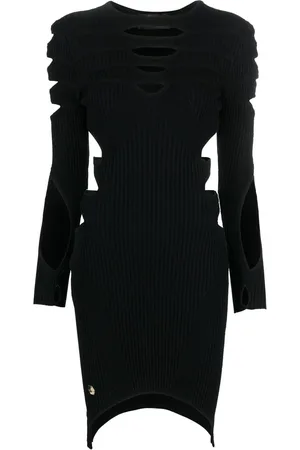 Philipp Plein Cut out-detail knitted mini dress