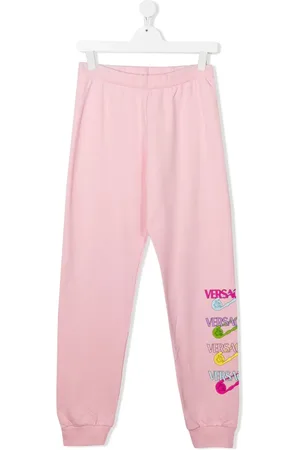 VERSACE TEEN logo-print track pants