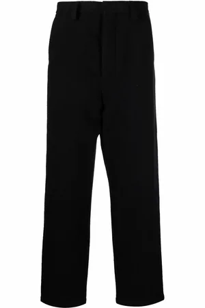 Ami Mélange-effect straight leg trousers