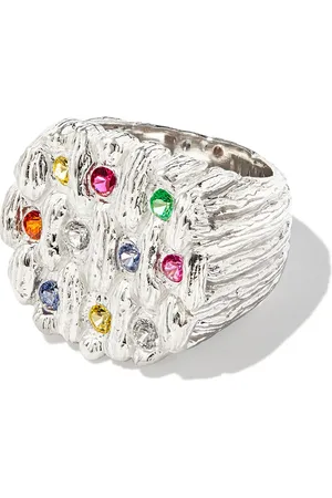 Bleue Burnham Woven roots sapphire ring