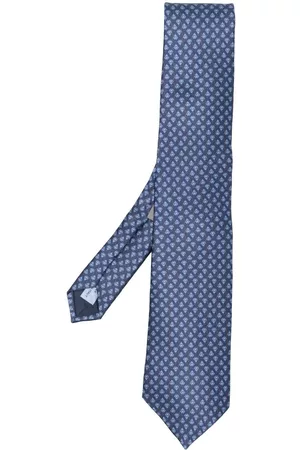corneliani Floral-embroidery silk tie
