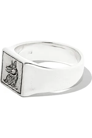 Pyrrha Wolf square signet ring