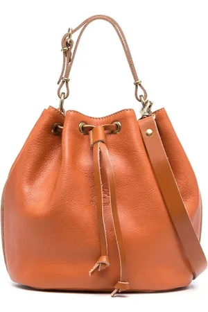IL BISONTE Logo-embossed bucket bag