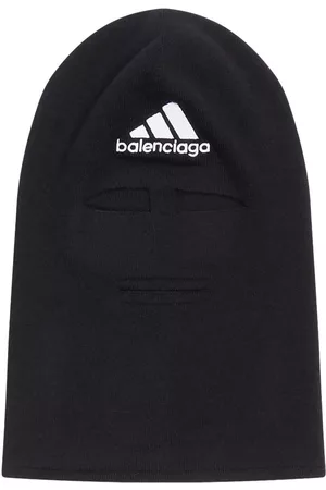 Balenciaga X adidas flocked-logo wool balaclava