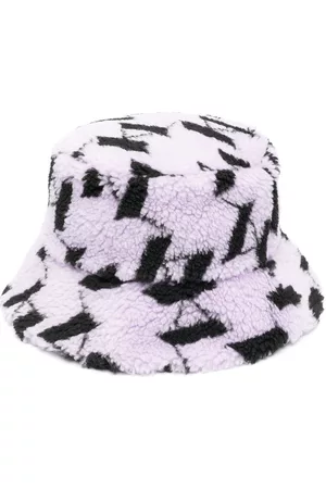 Karl Lagerfeld Women Hats - Faux-shearling monogram bucket hat