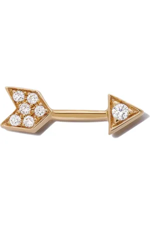 Maria Tash 18kt yellow Arrow diamond stud earring