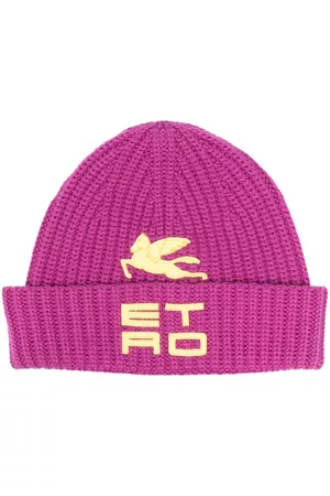 Etro Appliqué-logo ribbed-knit beanie