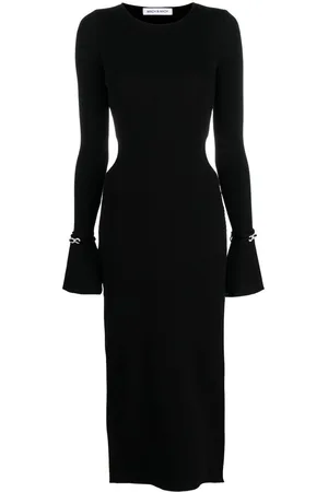 Mach & Mach Bow-embllished cut-out maxi dress