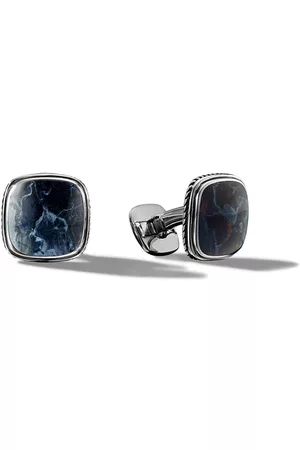 David Yurman Sterling Exotic Stone pietersite cufflinks (17mm)