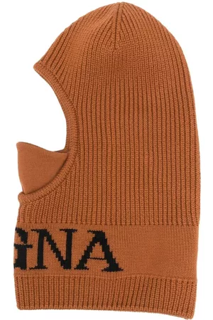 Z Zegna Men Hats - Logo intarsia-knit wool balaclava