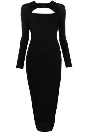 Helmut Lang Backless long-sleeved maxi dress
