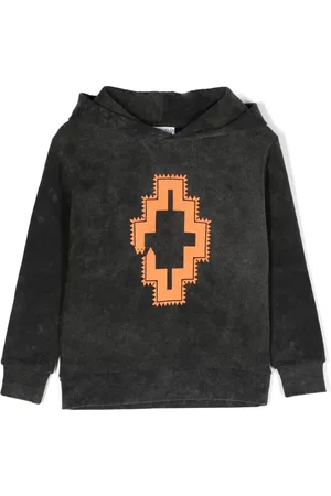 MARCELO BURLON Graphic-print fringe hoodie