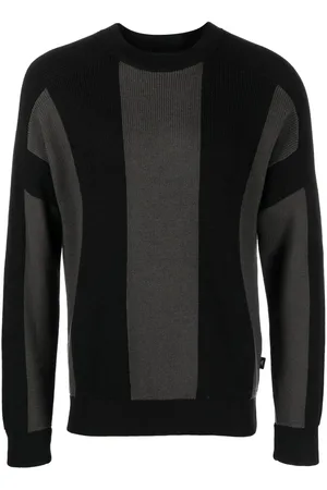 Emporio Armani Chunky-knit striped jumper