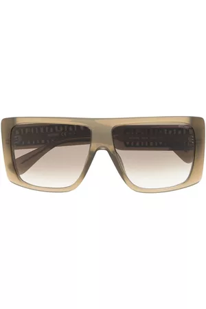 Moschino Logo-plaque oversize sunglasses