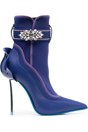 LE SILLA Snorkeling 120mm crystal-embellished ankle boots