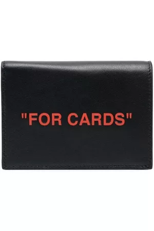 OFF-WHITE Quote-print leather cardholder