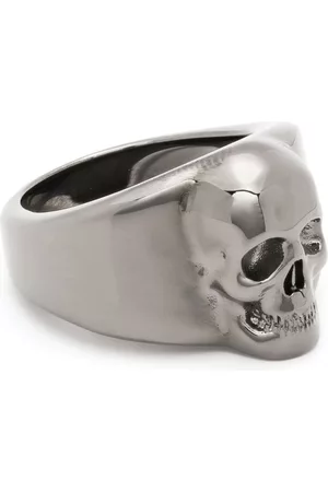 Alexander McQueen Men Rings - Skull charm band ring