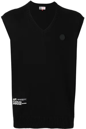 A Bathing Ape Logo-patch knit sweater vest