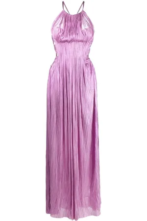 MARIA LUCIA HOHAN Valeria halterneck plissé gown