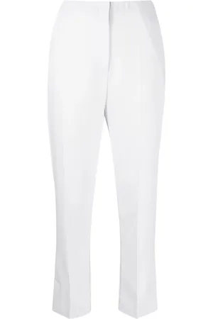 Patrizia Pepe Cropped slim-cut crepe trousers
