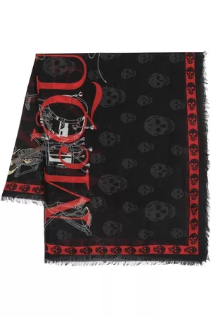 Alexander McQueen Skull logo-print scarf