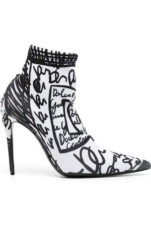 Dolce & Gabbana Logo-print stiletto boots