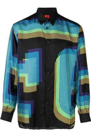 FERRARI Abstract-print silk shirt