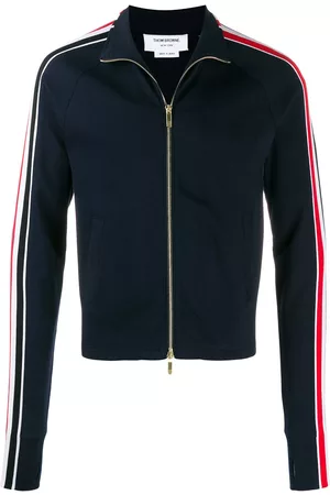Thom Browne Men Jackets - Interlock RWB stripe track jacket