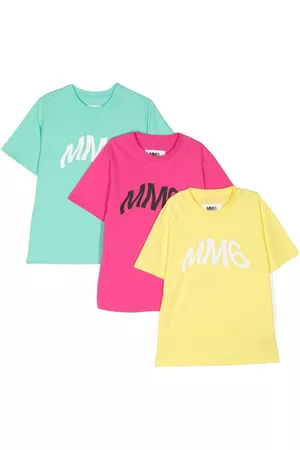 Maison Margiela Three-pack logo-print cotton T-shirts