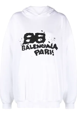 Balenciaga Graffiti-logo cotton hoodie