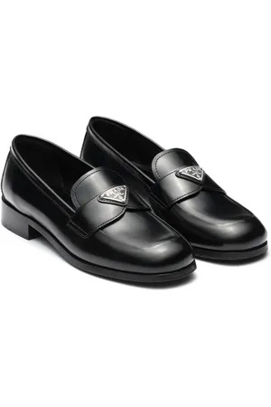 Prada Logo-plaque leather loafers