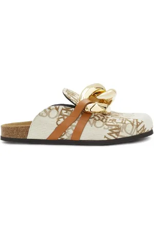 J.W.Anderson Chain logo grid mules