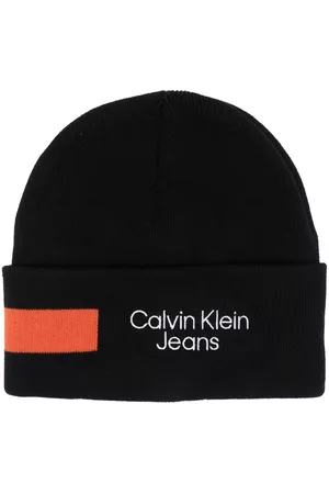 Calvin Klein Embroidered-logo knitted hat