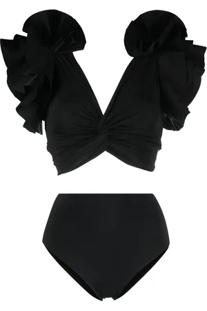 Maygel Coronel Ruffled V-neck swimsuit