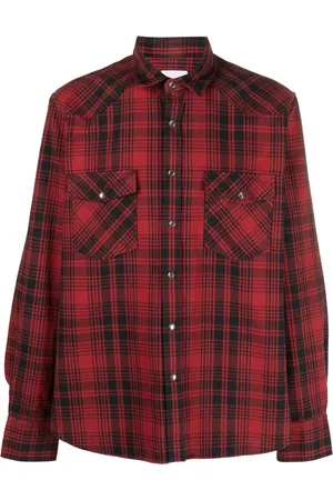 PT Torino Check-pattern cotton shirt