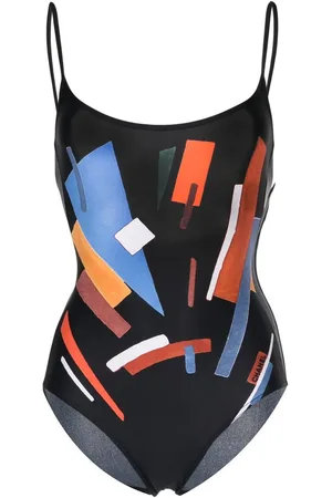 CHANEL 1999 geometric print swimsuit