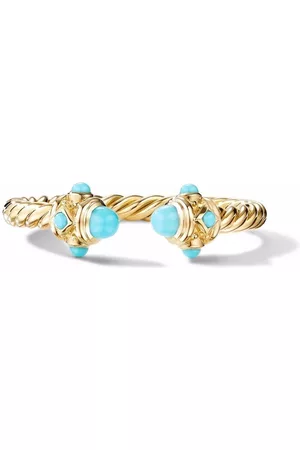 David Yurman 18kt gold Renaissance turquoise ring (2.3mm)