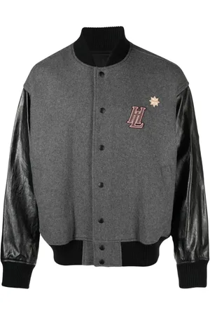 Helmut Lang Logo varsity bomber jacket