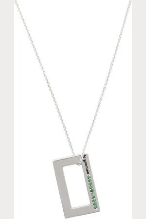 LE GRAMME 3.4g Sterling Silver Tsavorite Necklace for Men